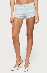 EDIKTED Myah Pinstripe Pinstripe Micro Shorts