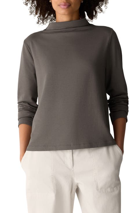 Funnel Neck Long Sleeve Top