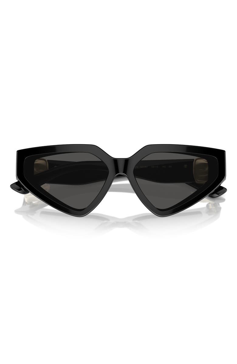Dolce&Gabbana 59mm Butterfly Sunglasses, Main, color, Dark Grey