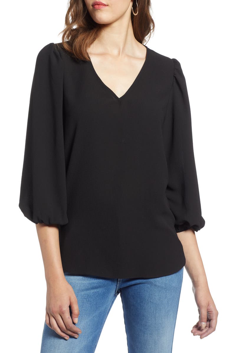 Halogen<sup>®</sup> Blouson Sleeve Top, Main, color,