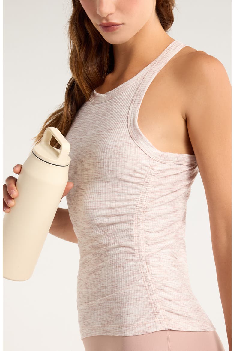 Reset Ruched Rib Tank, Alternate, color, PINK FAWN HEATHER
