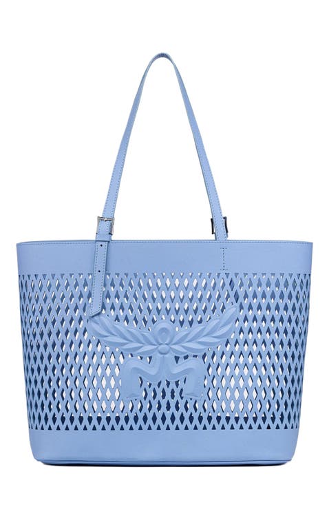 Medium Himmel Shopper in Perforated Calfskin Leather