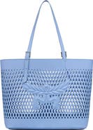 MCM Medium Himmel Shopper in Perforated Calfskin Leather