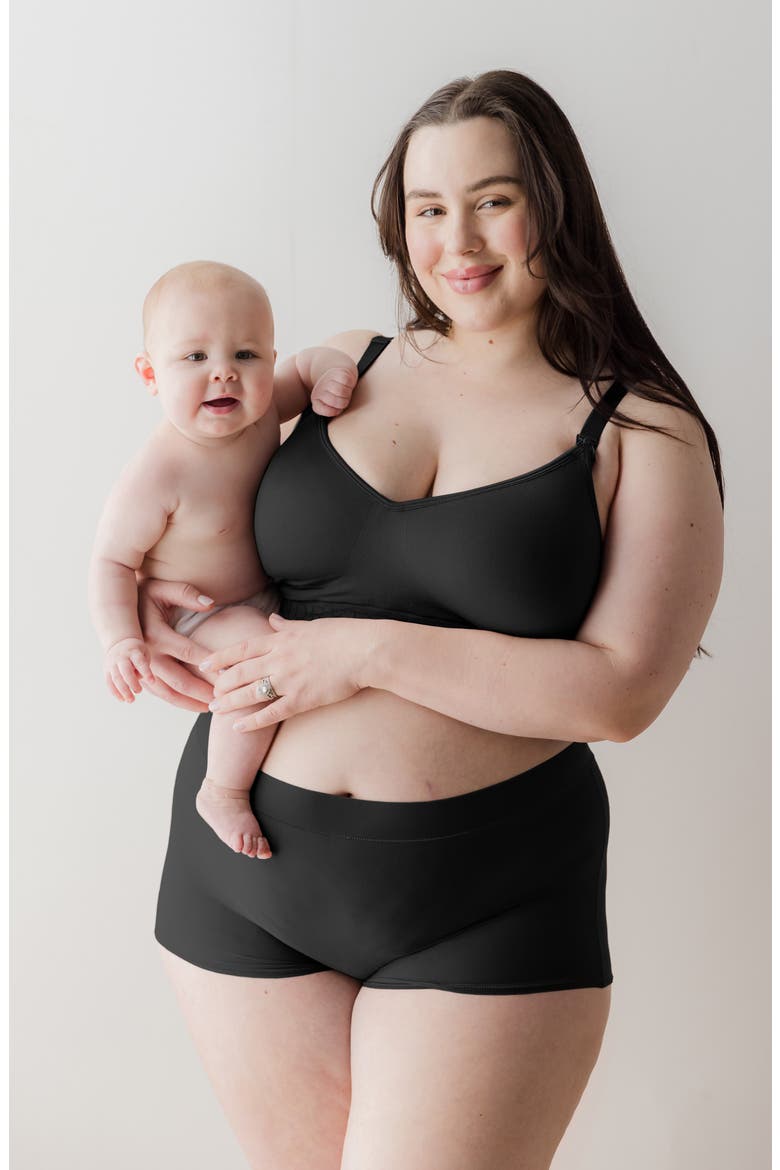 Grow With Me Maternity Boyshort, Alternate, color, BLACK