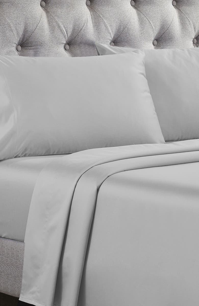 CALIFORNIA DESIGN DEN Set of 2 Pillowcases - Signature Comfort 100% Egyptian Cotton Sateen, Alternate, color, Light Grey