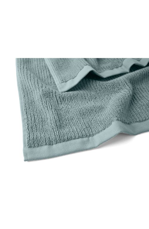 Coyuchi Temescal Organic Cotton Rib Bath Towel In Blue