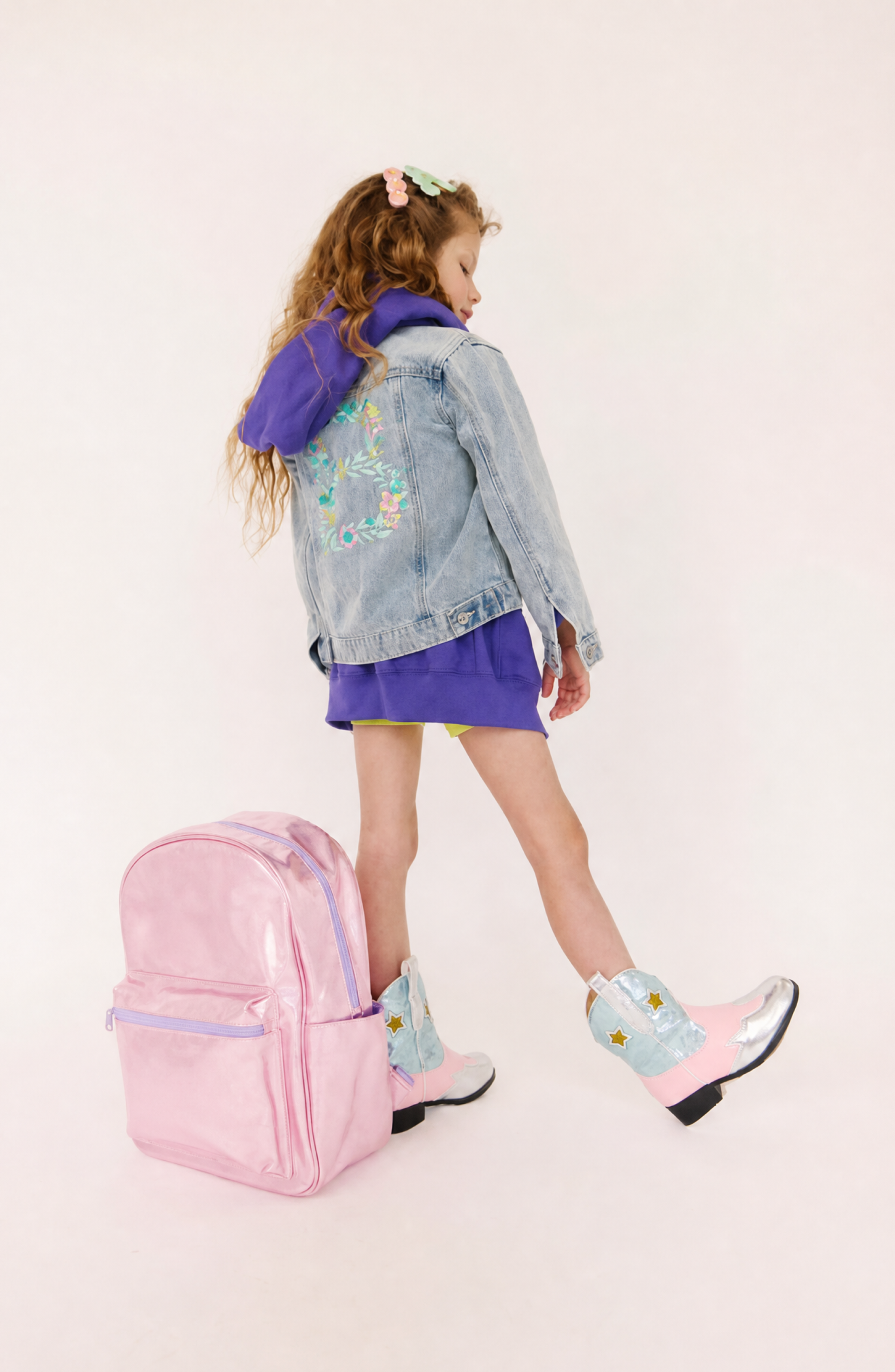 Kids' Canvas Backpack with Keychain, Alternate, color, Pink Metallic