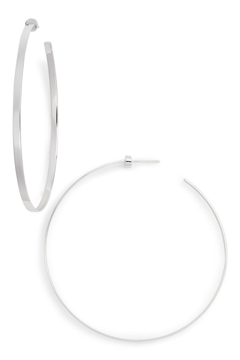 Hoop Earrings, Main, color, SILVER
