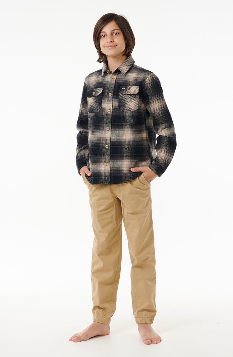 Rip Curl Kids' Count Flannel Shirt, Alternate, color,