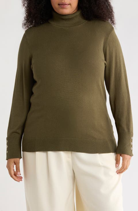 Essential Fine Gauge Turtleneck Sweater (Plus)
