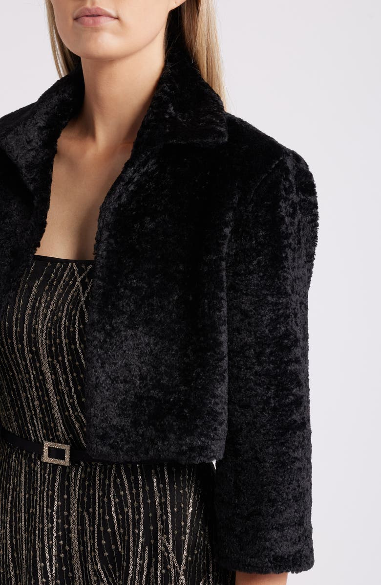 Eliza J Faux Fur Bolero, Alternate, color,