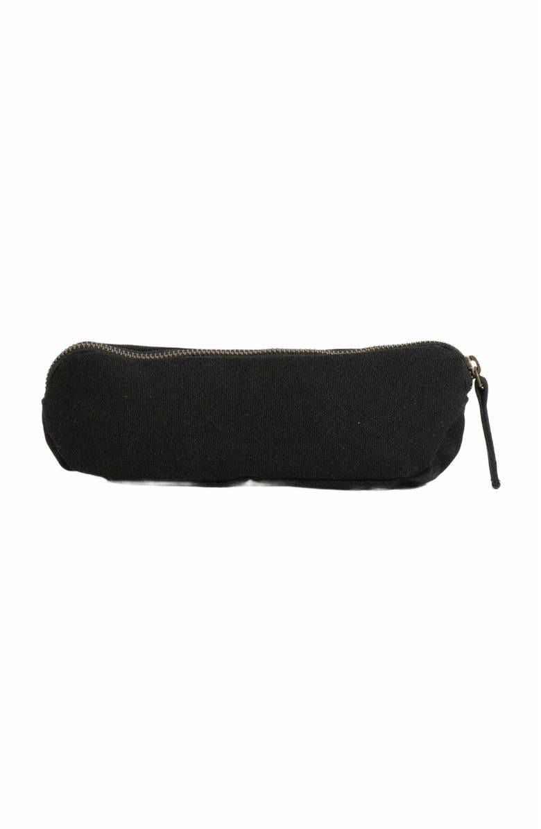 Terra Thread Organic Cotton Pencil Bag, Alternate, color, Ivory Black