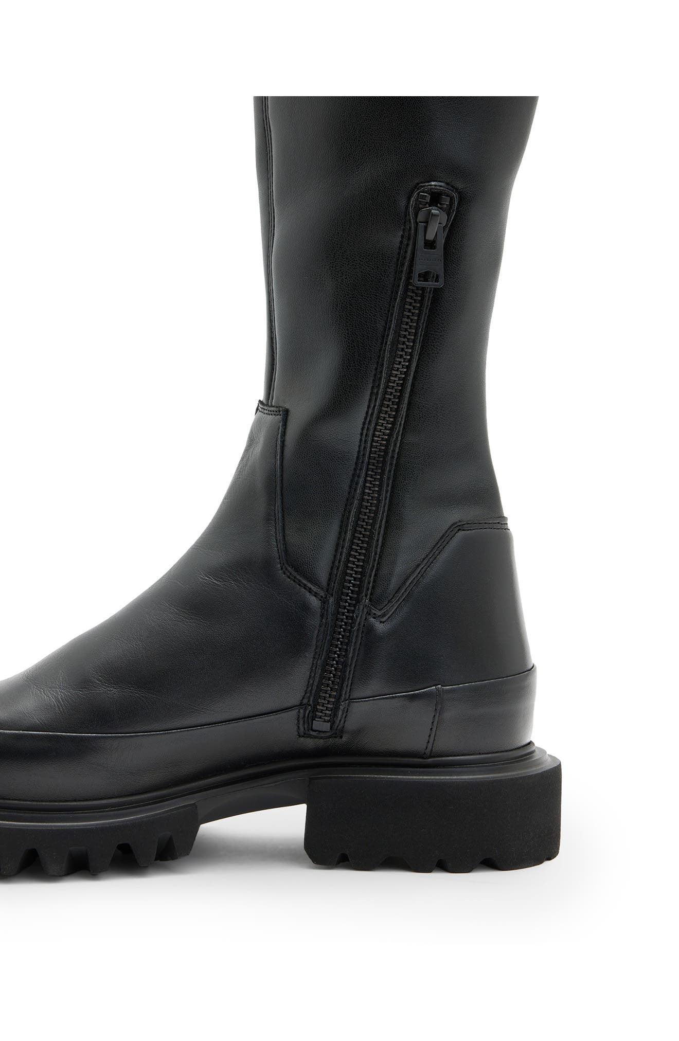 AllSaints Leona Over the Knee Boot, Alternate, color, Black