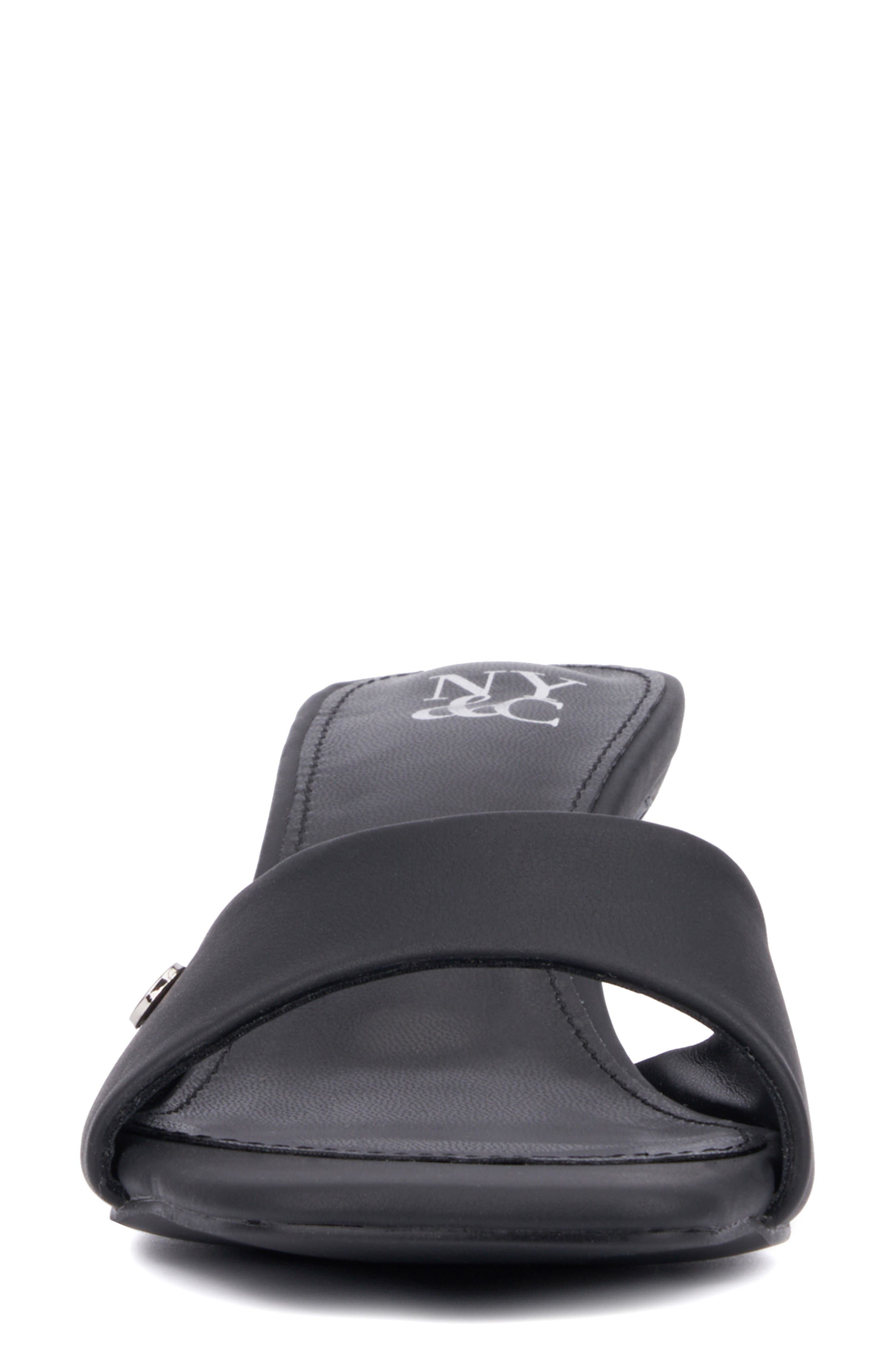 NEW YORK AND COMPANY Gaia Kitten Heel Sandal, Alternate, color, Black