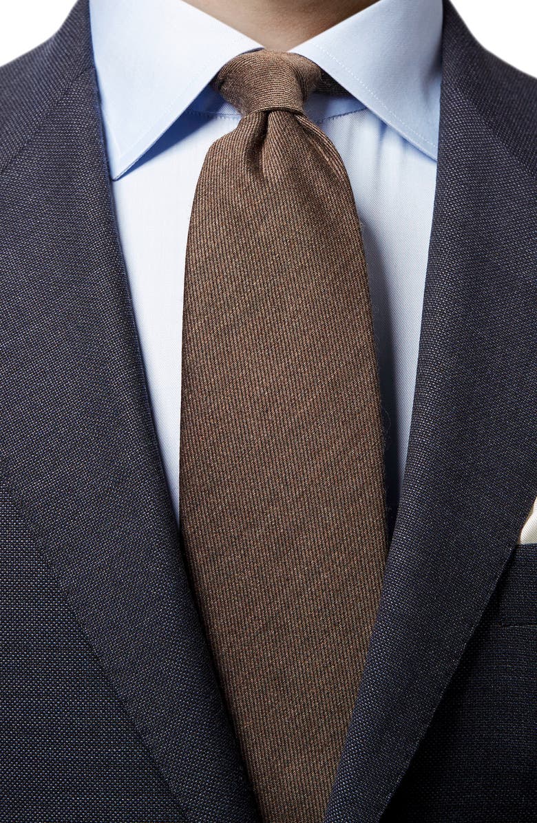 Eton Solid Wool Blend Tie, Alternate, color, 