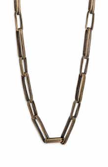 Karine Sultan Long Geometric Frame Necklace