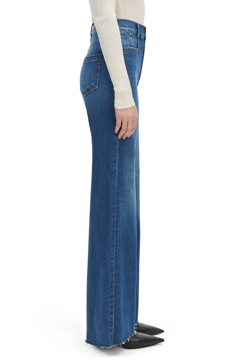 The Jordie Raw Hem High Waist Super Wide Leg Jeans, Alternate, color, MADISON