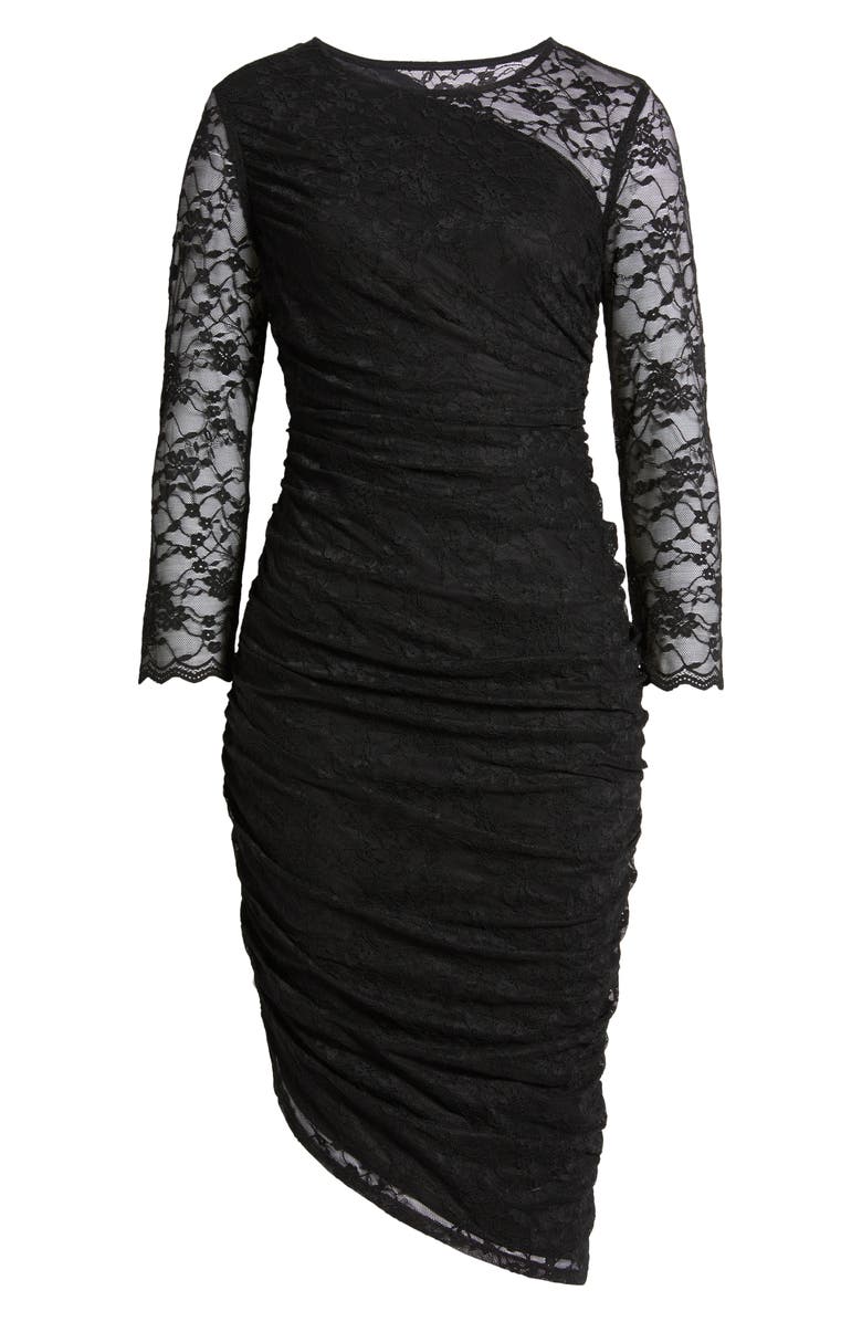 Vince Camuto Long Sleeve Lace Body-Con Dress, Alternate, color, 