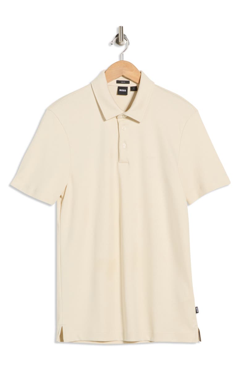 BOSS Palosh Short Sleeve Polo, Main, color, Beige