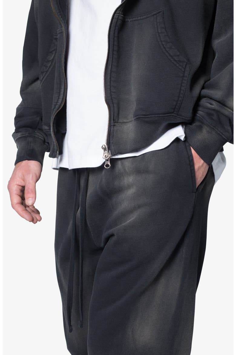 Faded Relaxed Fit Cotton Sweatpants, Alternate, color, WASHED BLACK