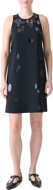 Akris punto Paillette Detail Heavy Crepe Shift Dress