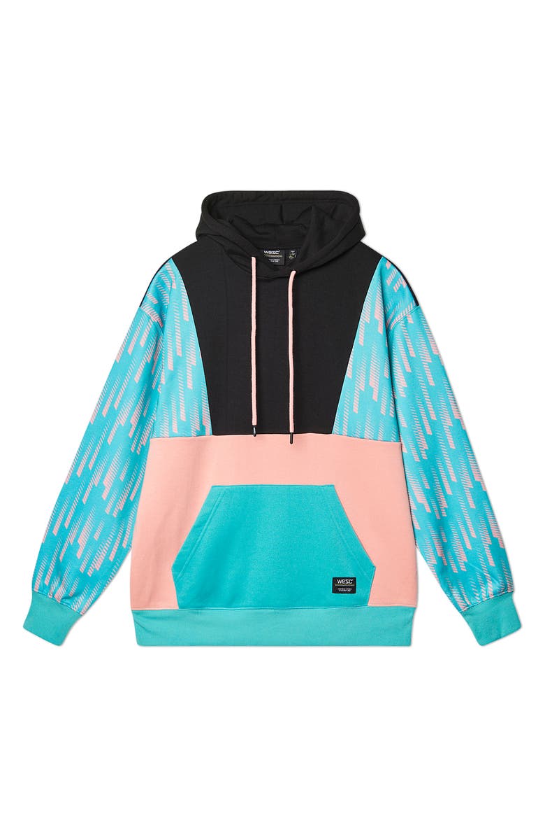 WeSC Mike Colorblock Fleece Hoodie, Main, color, 
