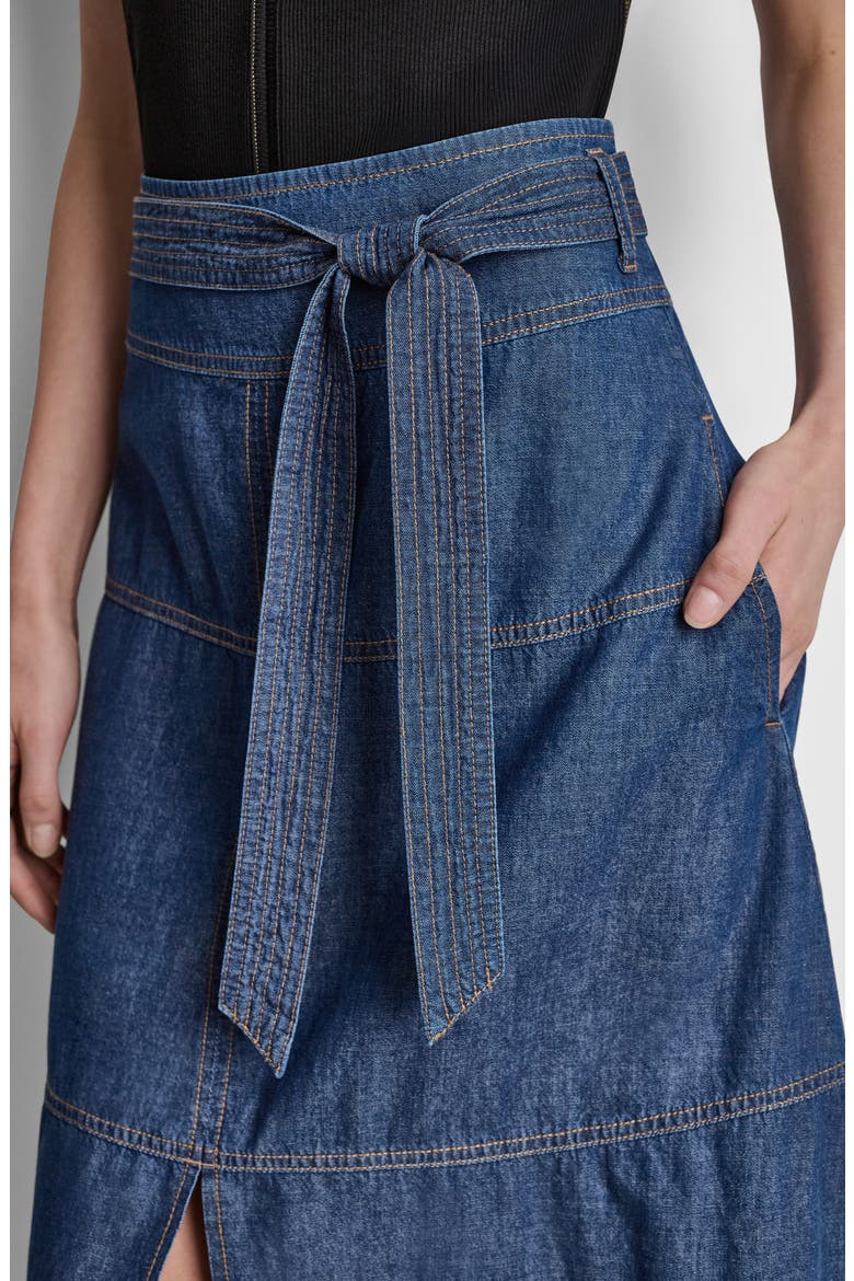 Crosby Denim Midi Skirt, Alternate, color, CROSBY WASH