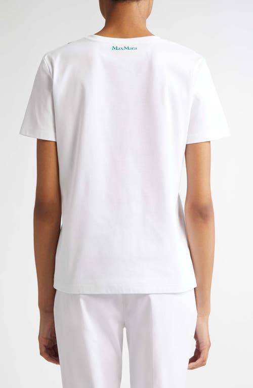 Max Mara Won Crystal Embellished Parrot T-shirt In Green