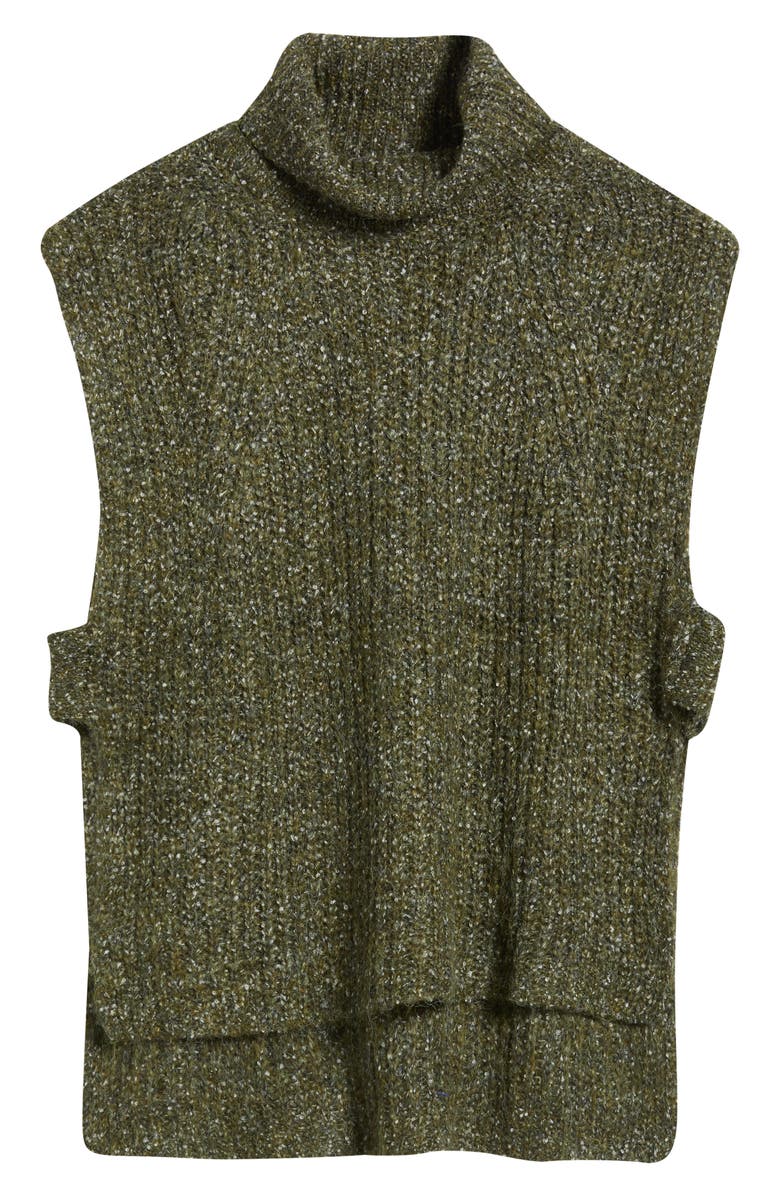 Wit & Wisdom Turtleneck High Low Sweater Vest, Alternate, color, Heather Grape Leaf