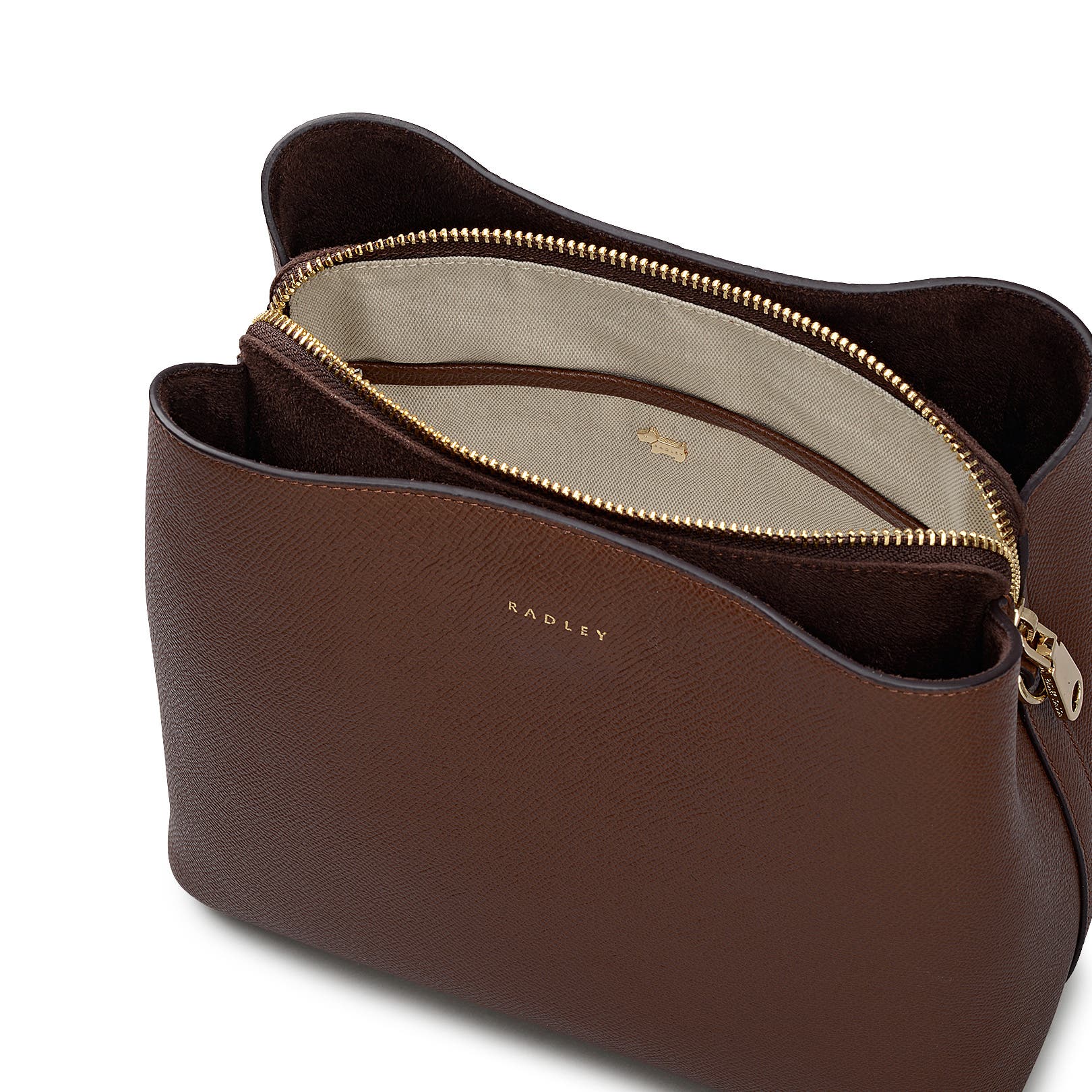 Radley Dukes Place - Texure Medium Compartment Crossbody Bag, Alternate, color, Chocolate