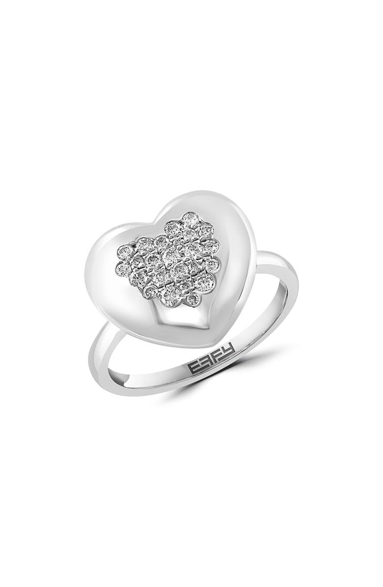 EFFY Diamond Pavé Heart Ring, Main, color, 