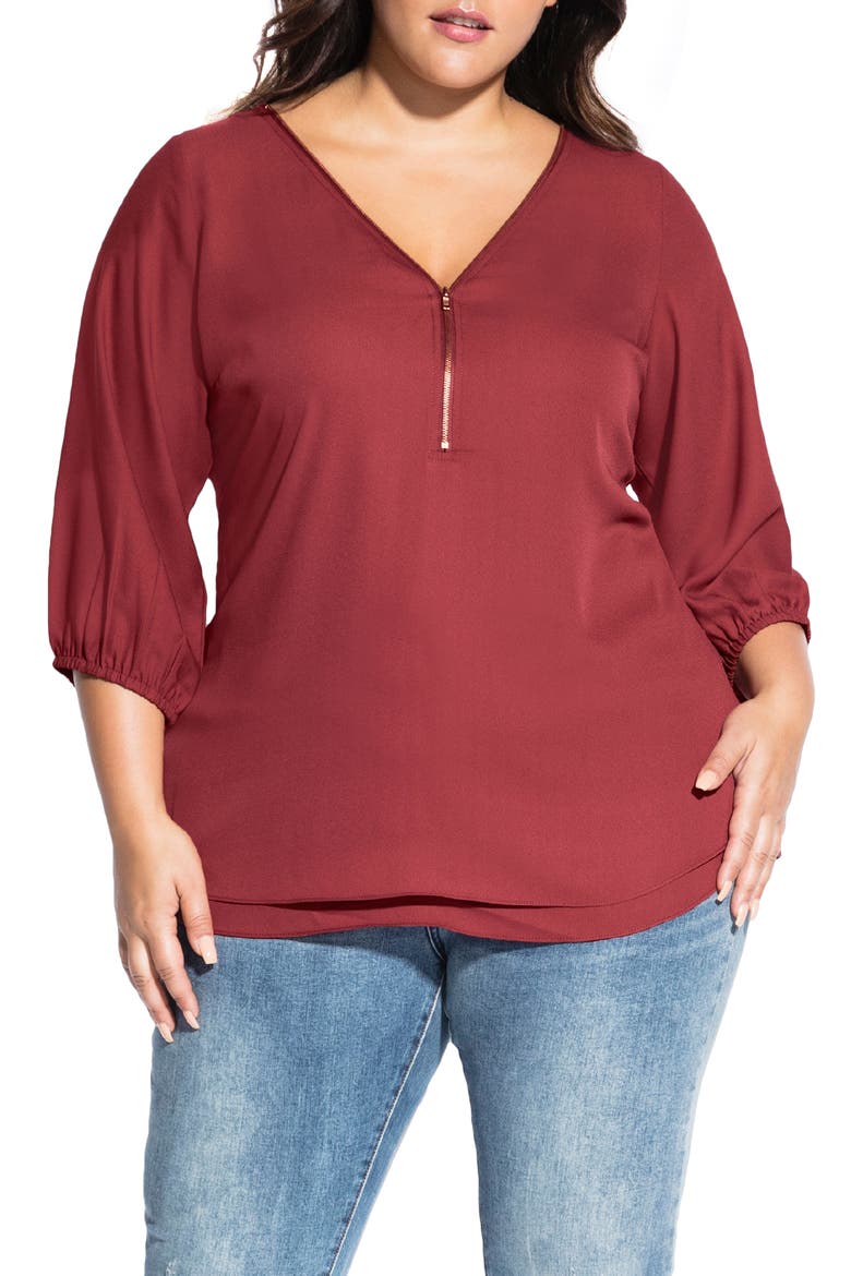 Sexy Fling Blouse, Main, color, PAPRIKA