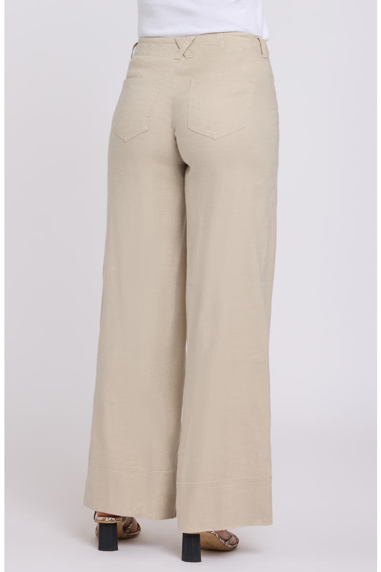 Linen Blend Wide Leg Pants, Alternate, color, FEATHER