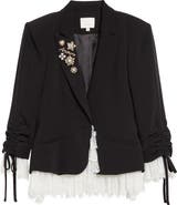 Cinq à Sept Le Petit Roxie Crystal & Imitation Pearl Detail Jacket