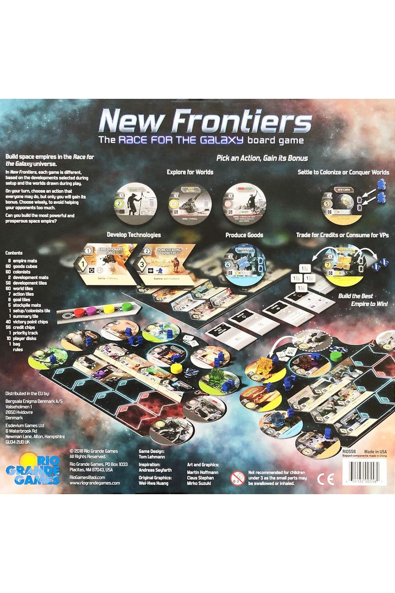 New Frontiers The Race For The Galaxy Board Game, Alternate, color, Multicolored