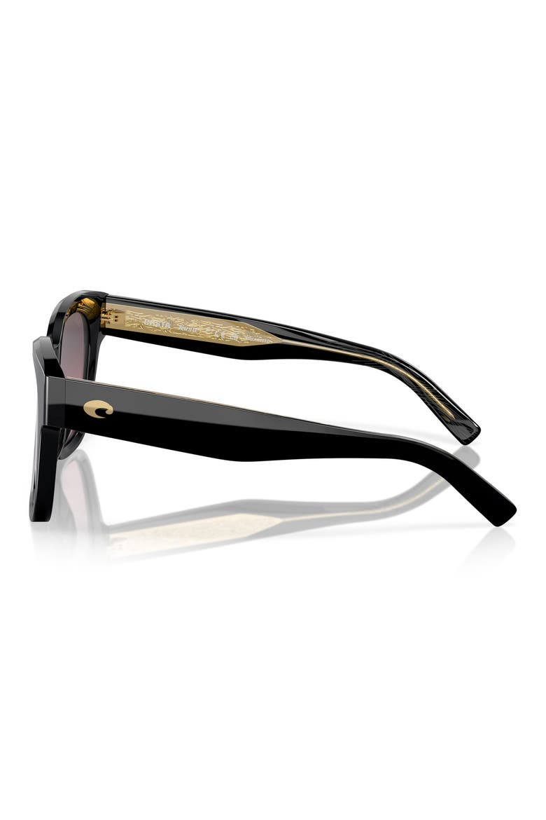54mm Polarized Square Sunglasses, Alternate, color, BLACK/ ROSE GRADIENT