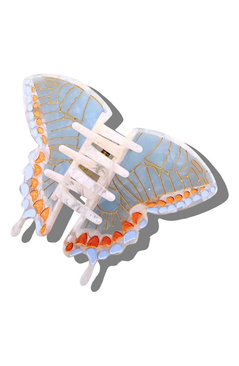 Solar Eclipse Swallowtail Hair Claw Clip, Alternate, color, Baby Blue