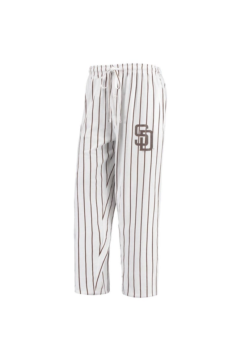 Men's Concepts Sport White San Diego Padres Vigor Pinstripe Pants, Alternate, color, White