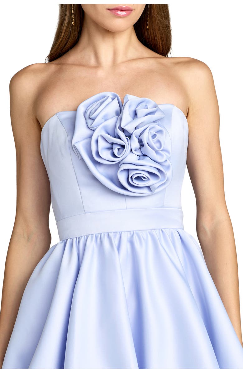 Mac Duggal Strapless Bubble Hem Mini Dress, Alternate, color, Powder Blue