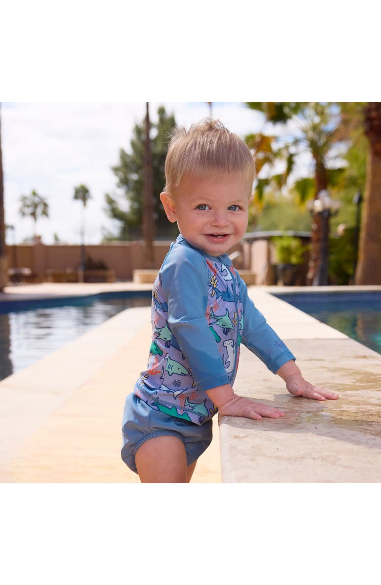 UV Skinz Full Zip Rashguard, Alternate, color, Reef Sharks