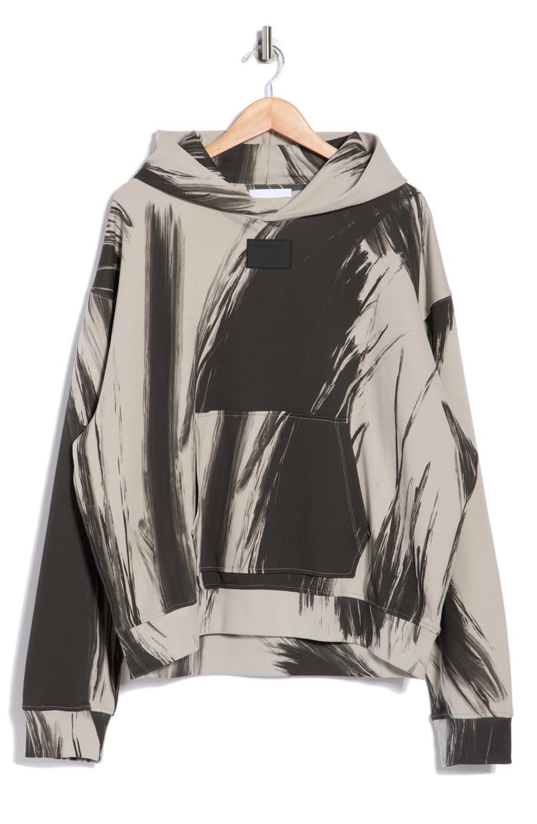 Helmut Lang Feather Cotton French Terry Hoodie, Main, color, Grey
