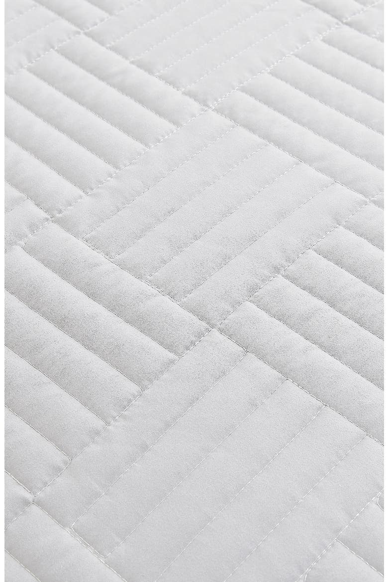 Grid Oversized Quilt Set, Alternate, color, WHITE