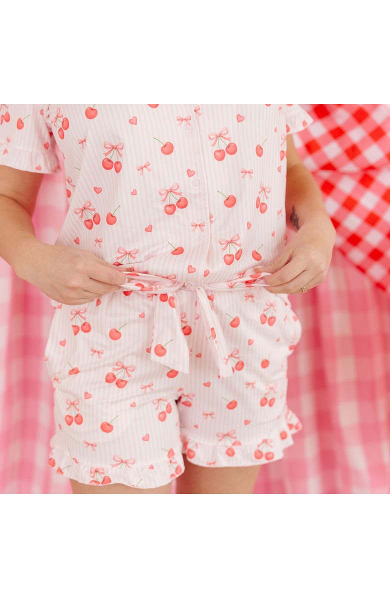 Sweet Wink Cherry Bows Women's Lounge Set, Alternate, color, Soft Pink