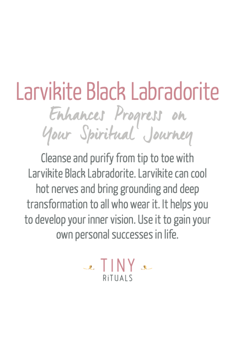 Tiny Rituals Larvikite Labradorite Energy Bracelet, Alternate, color, Black Labradorite