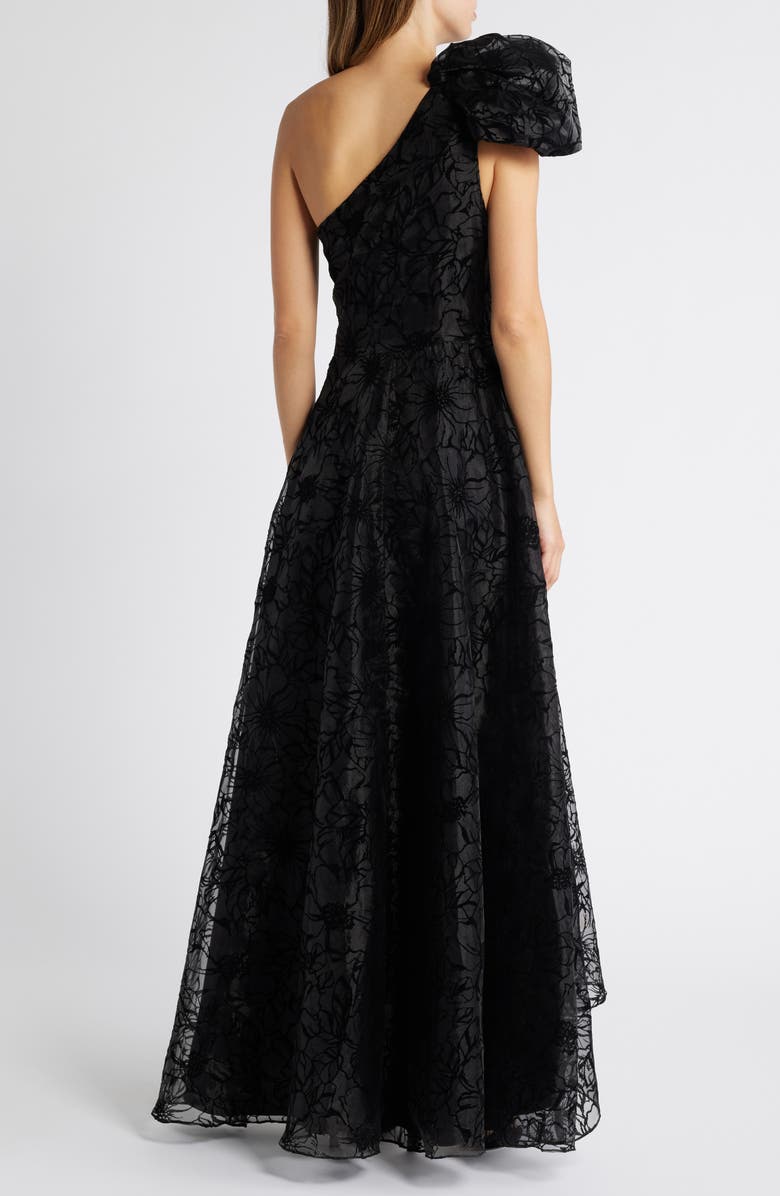 Black Halo Mirabella One Shoulder Ballgown, Alternate, color, 