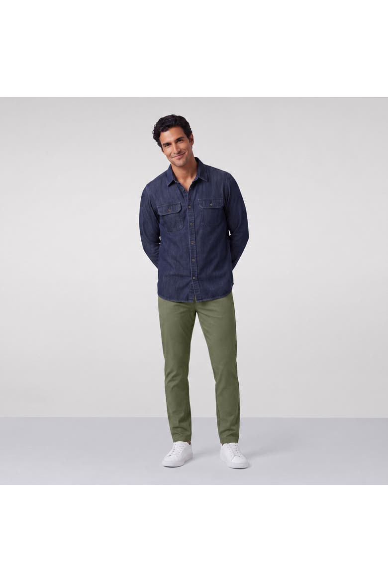 Chambray Shirt, Alternate, color, Dark Wash