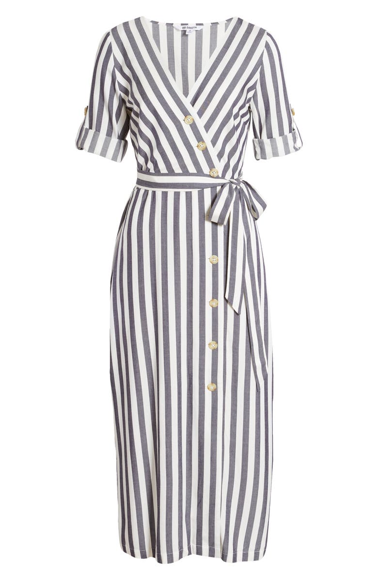 BB Dakota by Steve Madden Set Sail Stripe Midi Dress, Main, color,