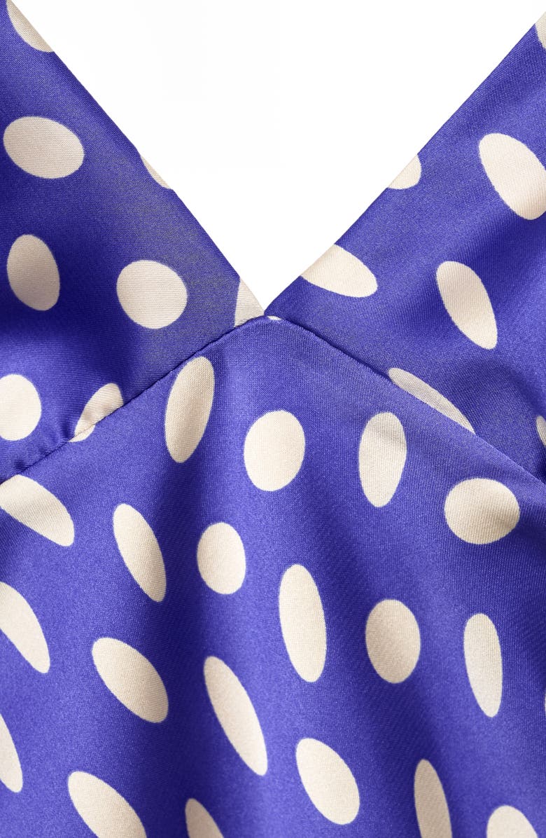 MANGO Polka Dot Slipdress, Alternate, color, Blue