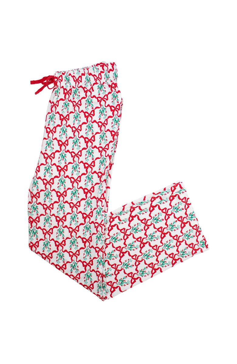 RuffleButts SoftSnooze Unisex Holiday Adult Pajama Pants, Main, color, Carol Of The Bows
