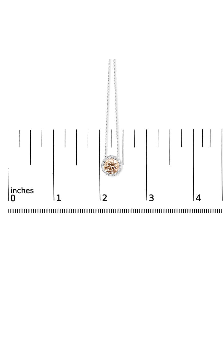 Haus of Brilliance 14K White Gold 2 3/8 Cttw Lab Grown Pink Diamond Solitaire Halo Pendant Necklace, Alternate, color, White